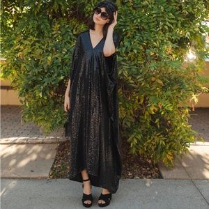 Jennafer Grace Black Sequin Caftan